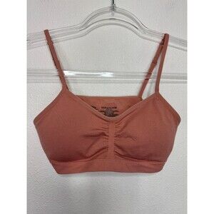Maidenform Teen Girls XL Seamless Ruched Bra Dusty Rose Pink Adjustable Straps
